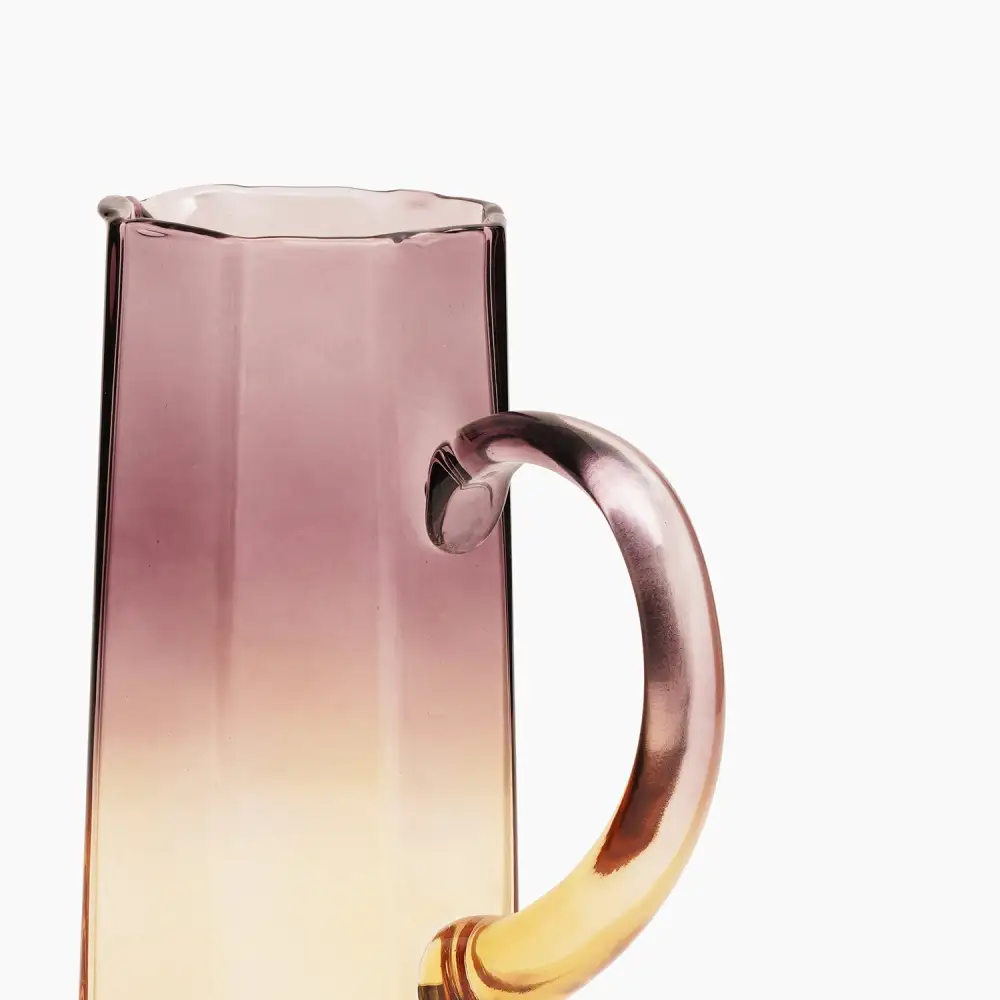 Ombre Textured Glass Pitcher