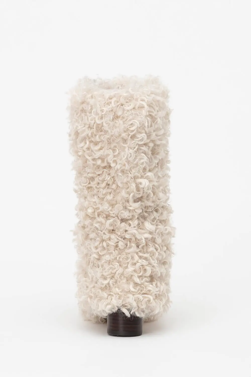 Faux Fur Mid Calf Block Boots