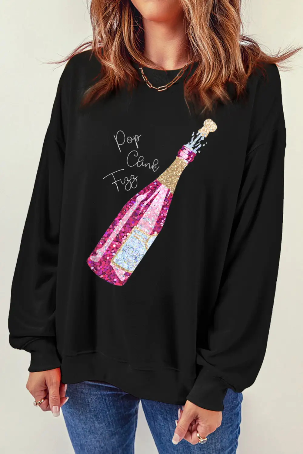 Champagne Print Sweatshirt