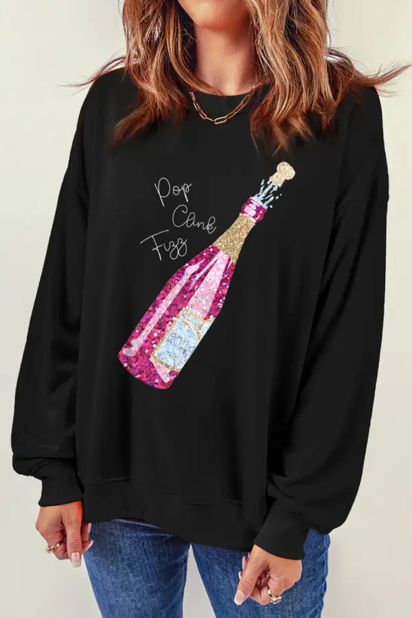 Champagne Print Sweatshirt