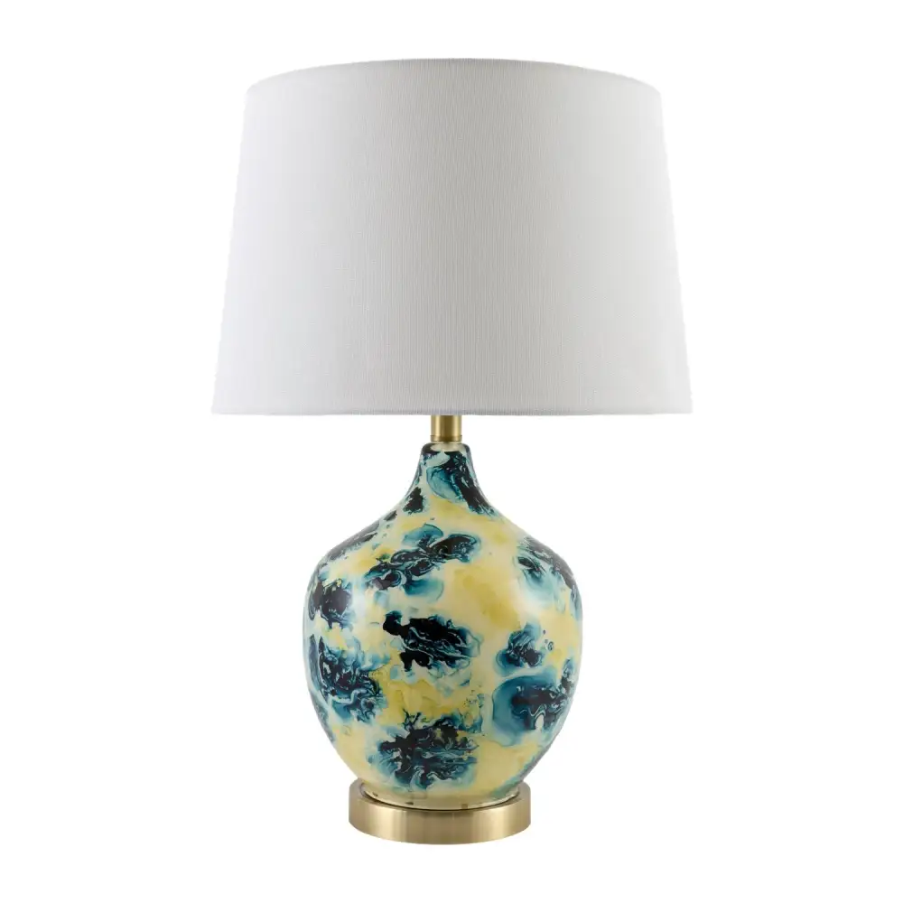 Pinted Glass Table Lamp