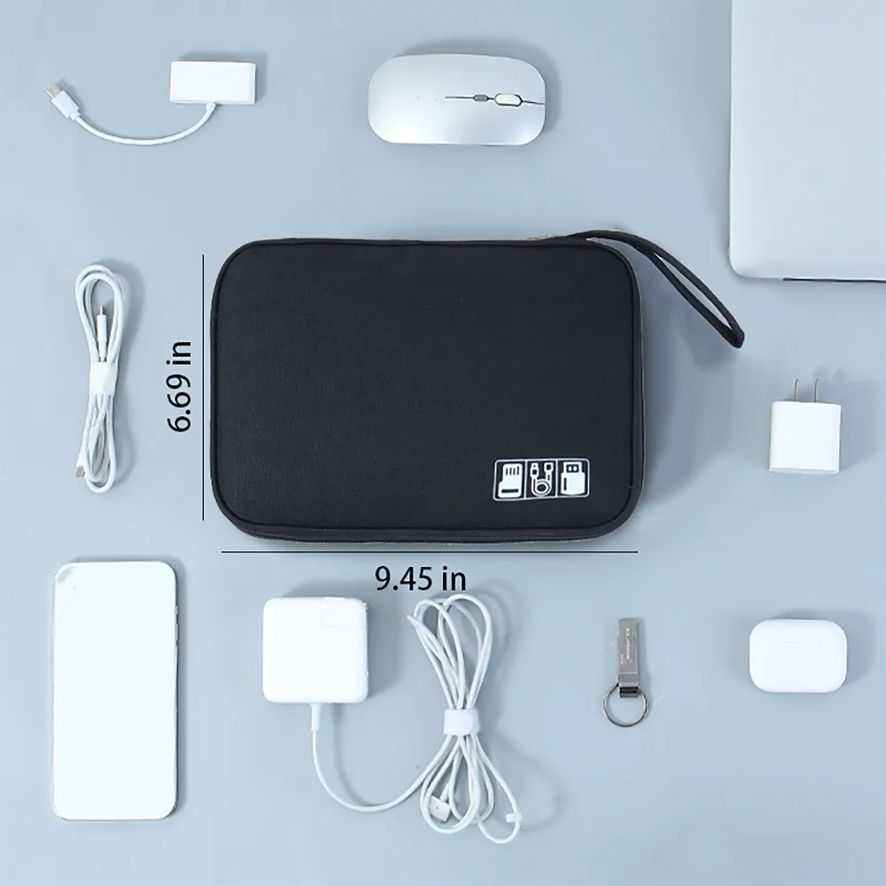 Zippered Travel Tech Organizer Case