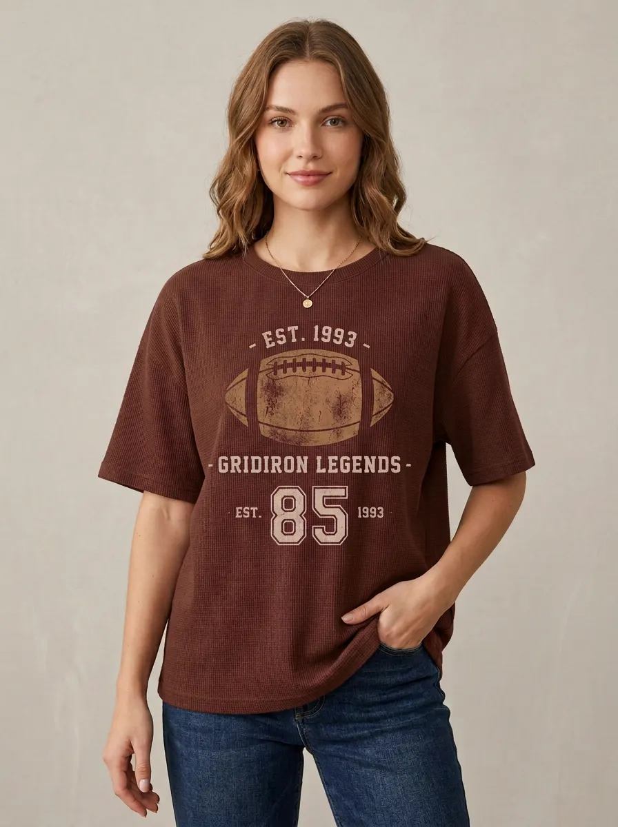 Women's Gridiron Ball Graphic T-Shirt