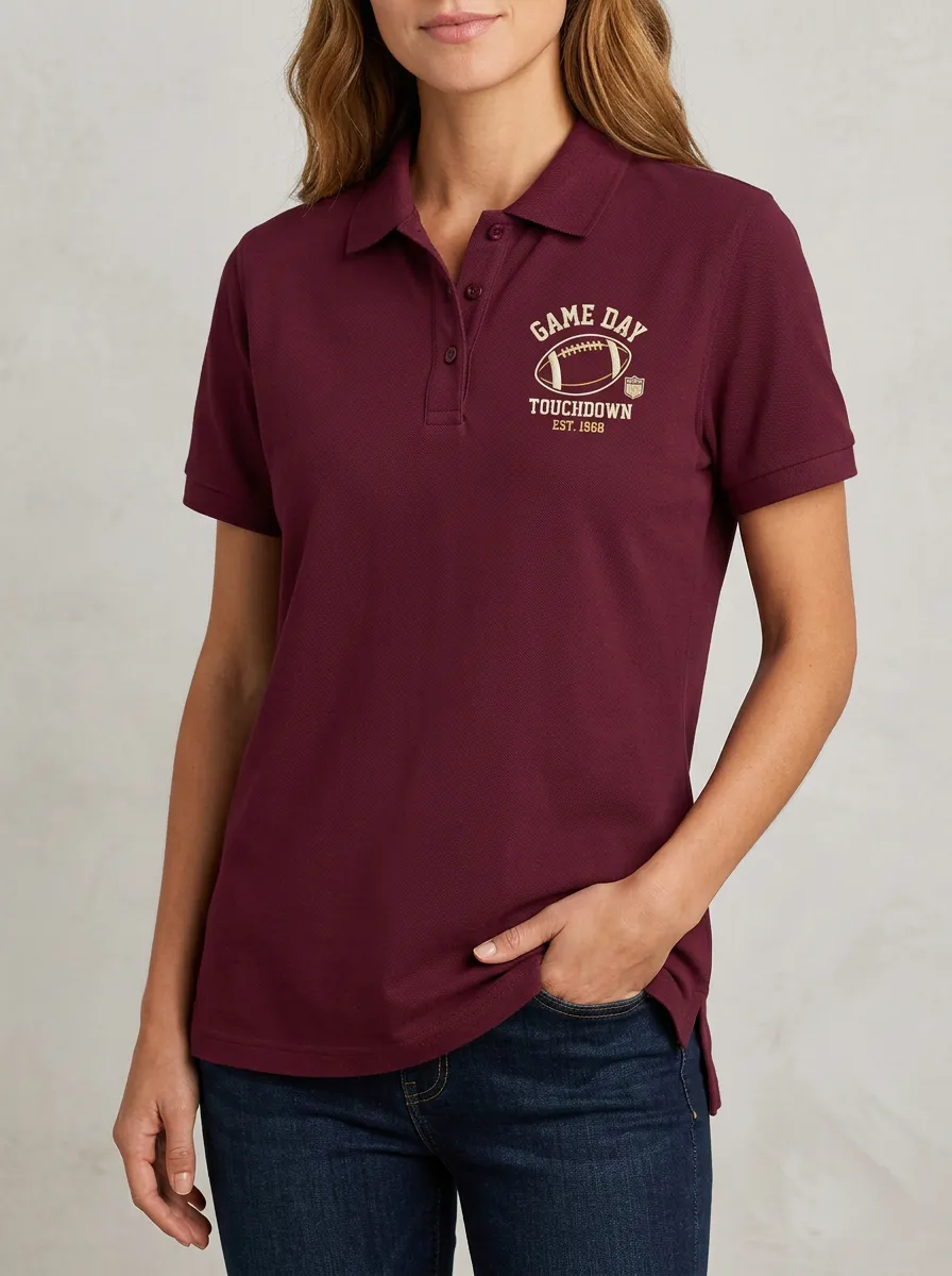 Football Inspired Casual Polo Shirt