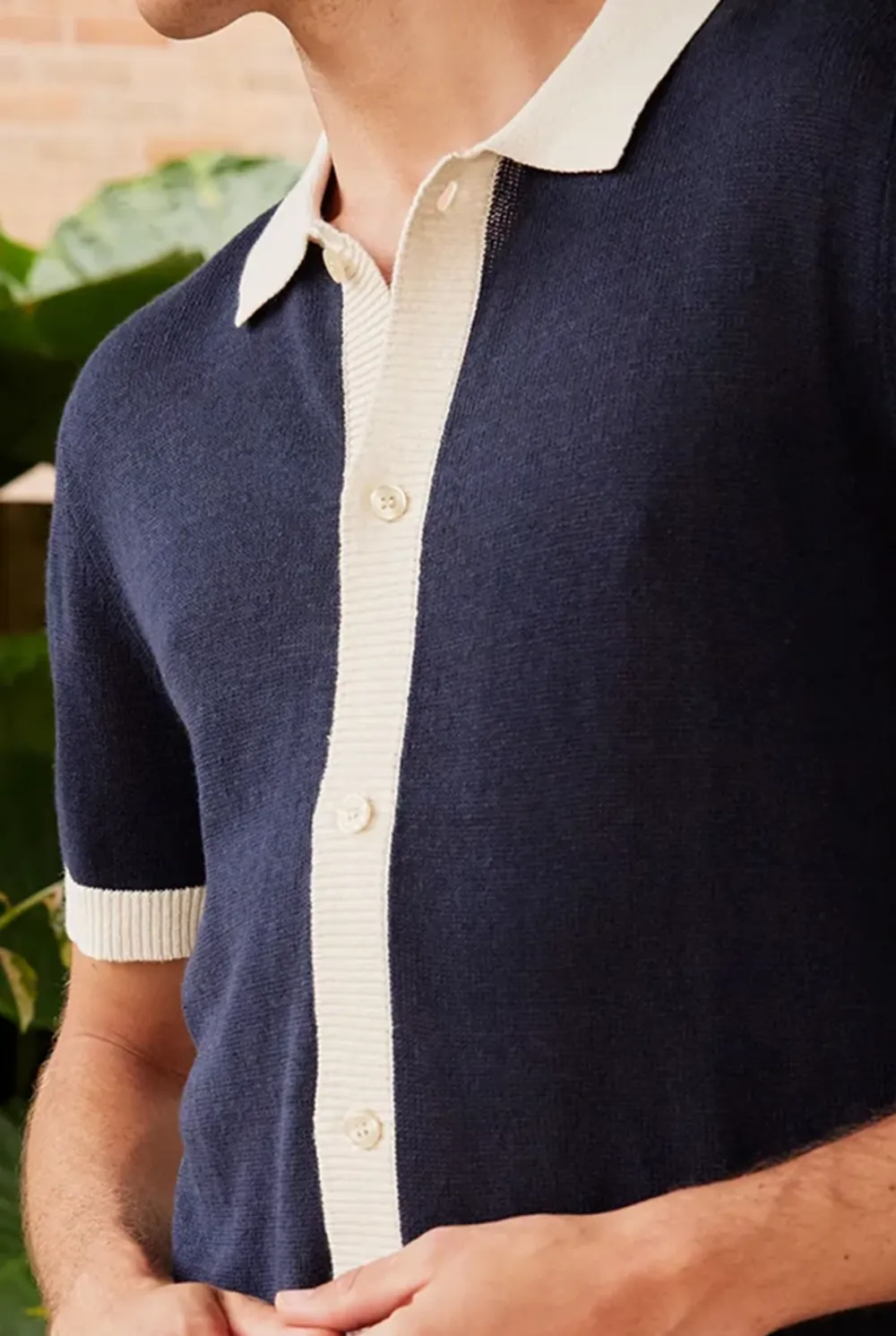 Short Sleeve Cuban Collar Shirt