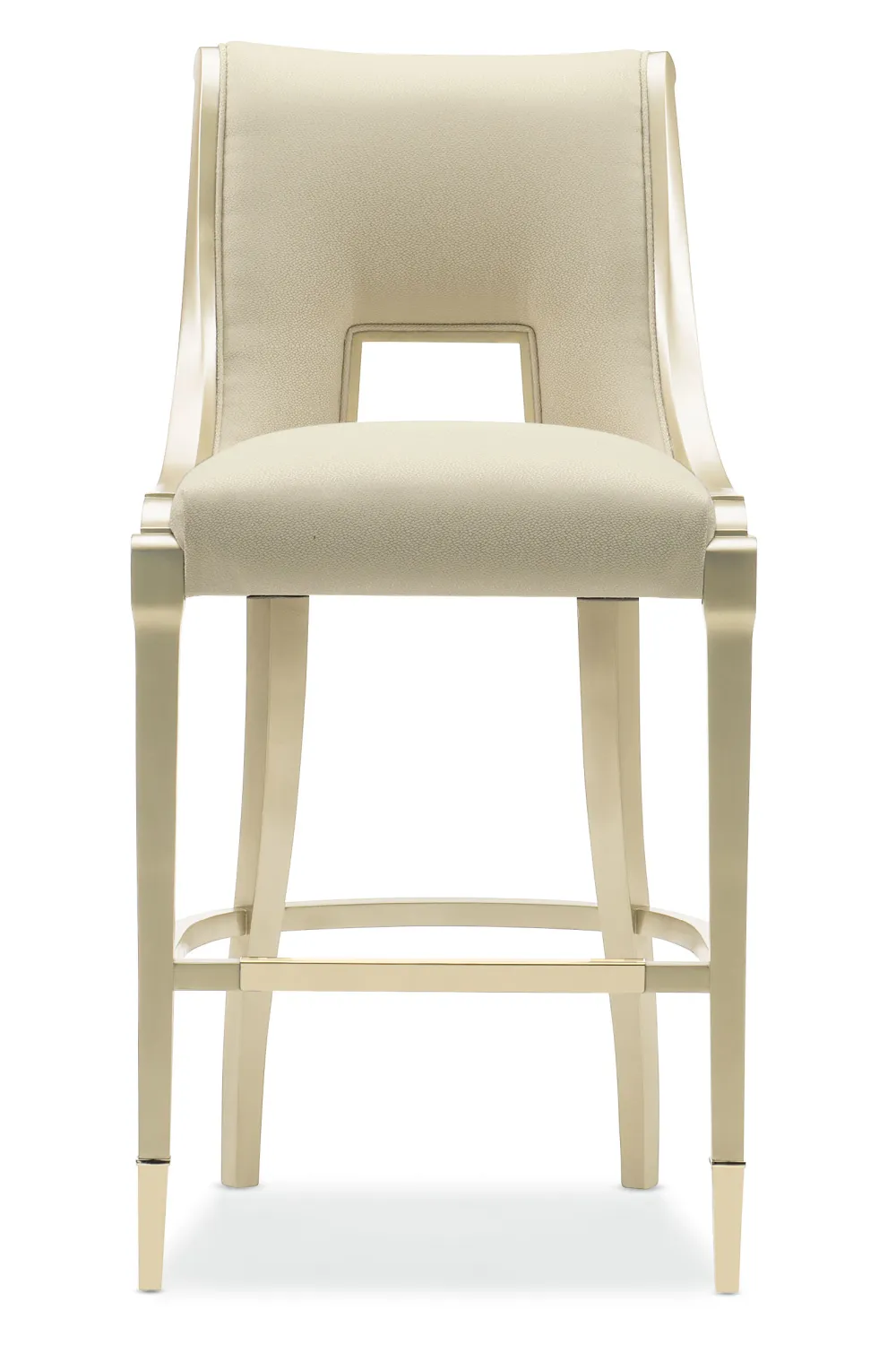 Wood-Framed Contemporary Bar Stool