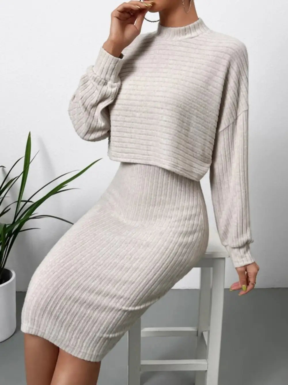 Effortless Long Sleeve Casual Dress
