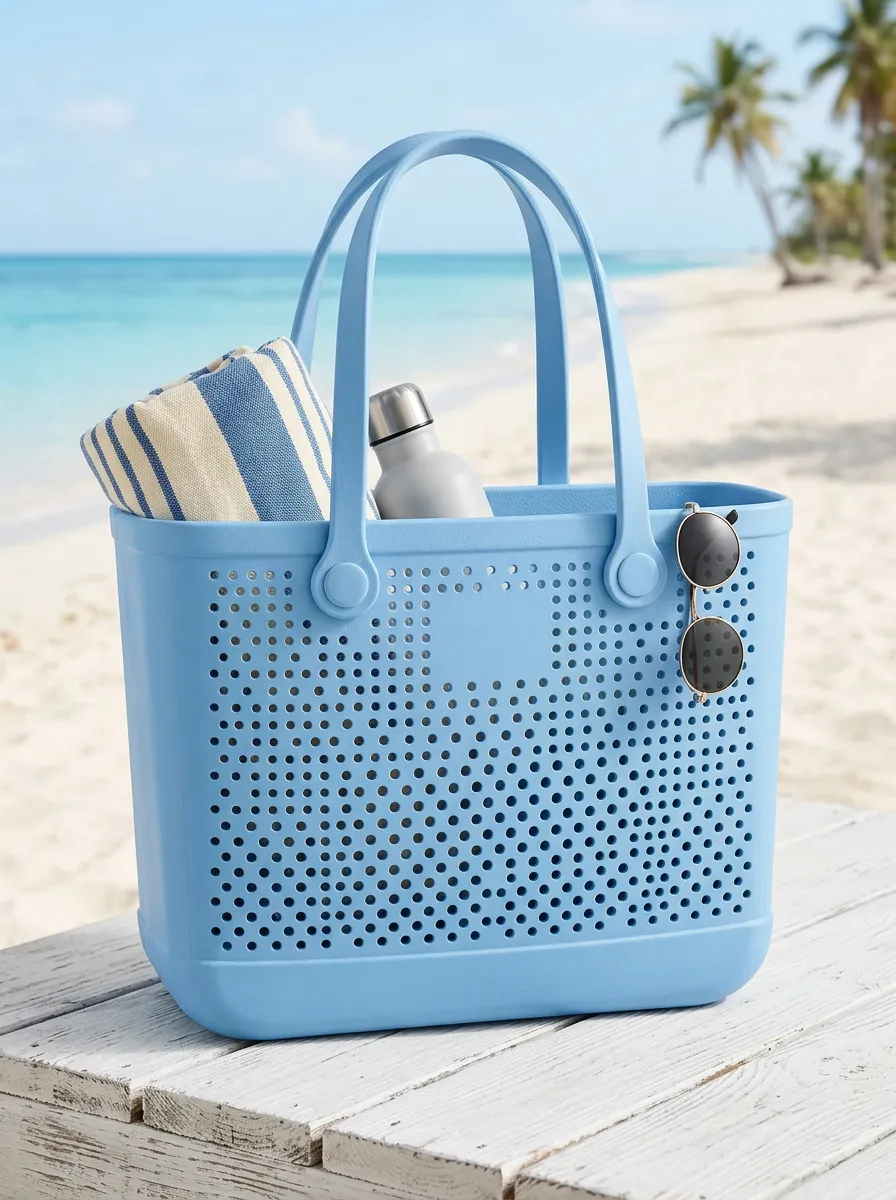 Summer Perforated Tote- Perforated Beach Tote Bag