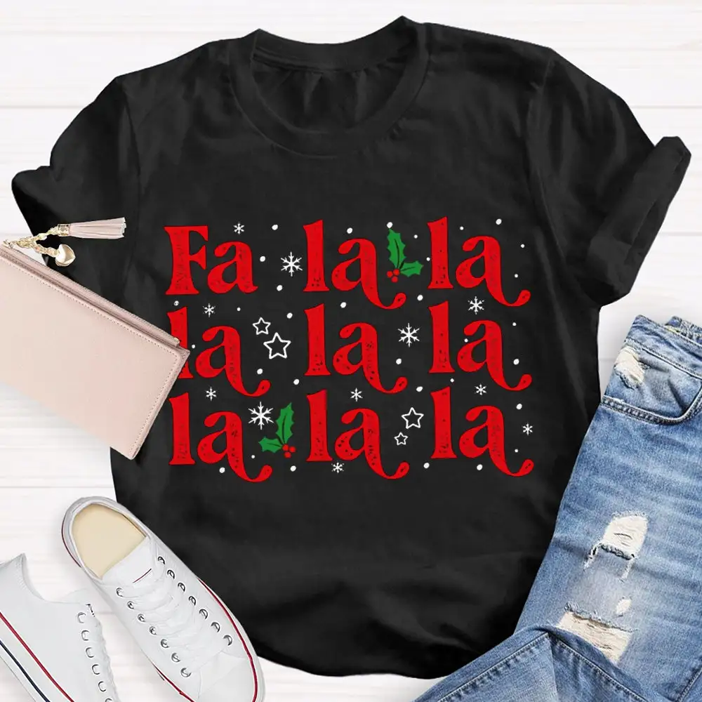 Musical Notes And Snowflakes Christmas Music T-Shirt