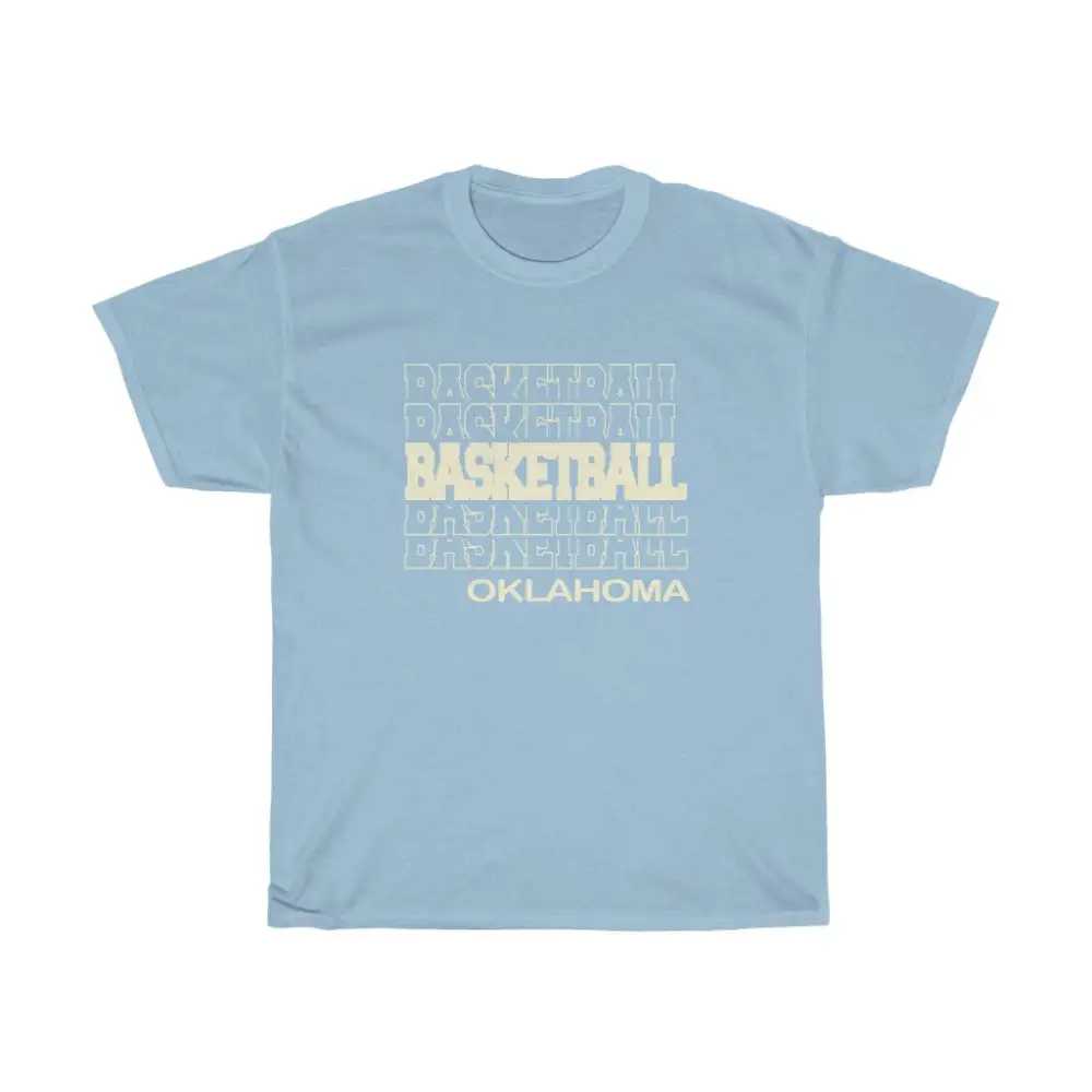 Basketball Oklahoma in Modern Stacked Lettering