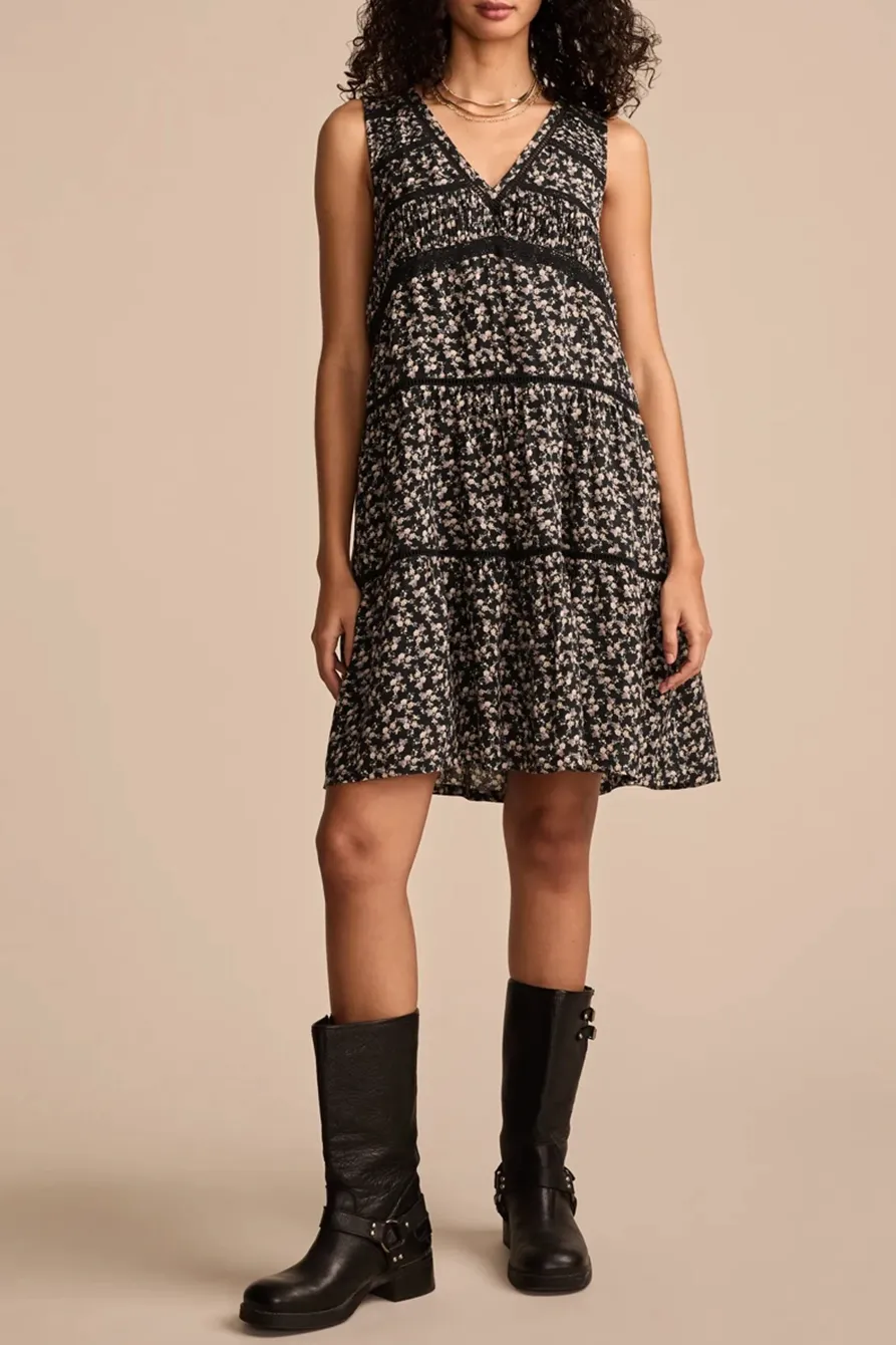 Lace Trimmed Tank Mini Dress