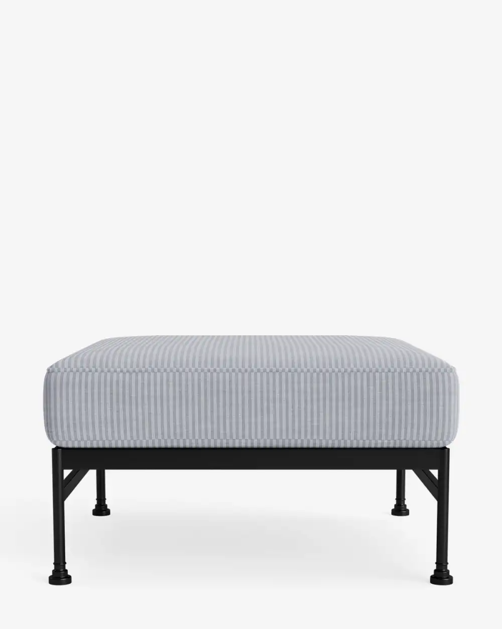 Curved Aluminum Ottoman