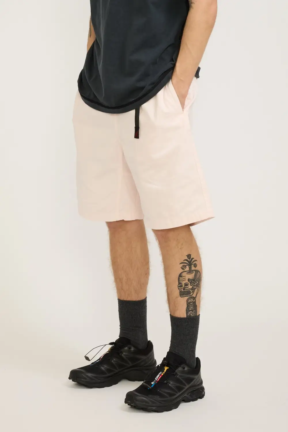 Light Pink Drawstring Short Pants
