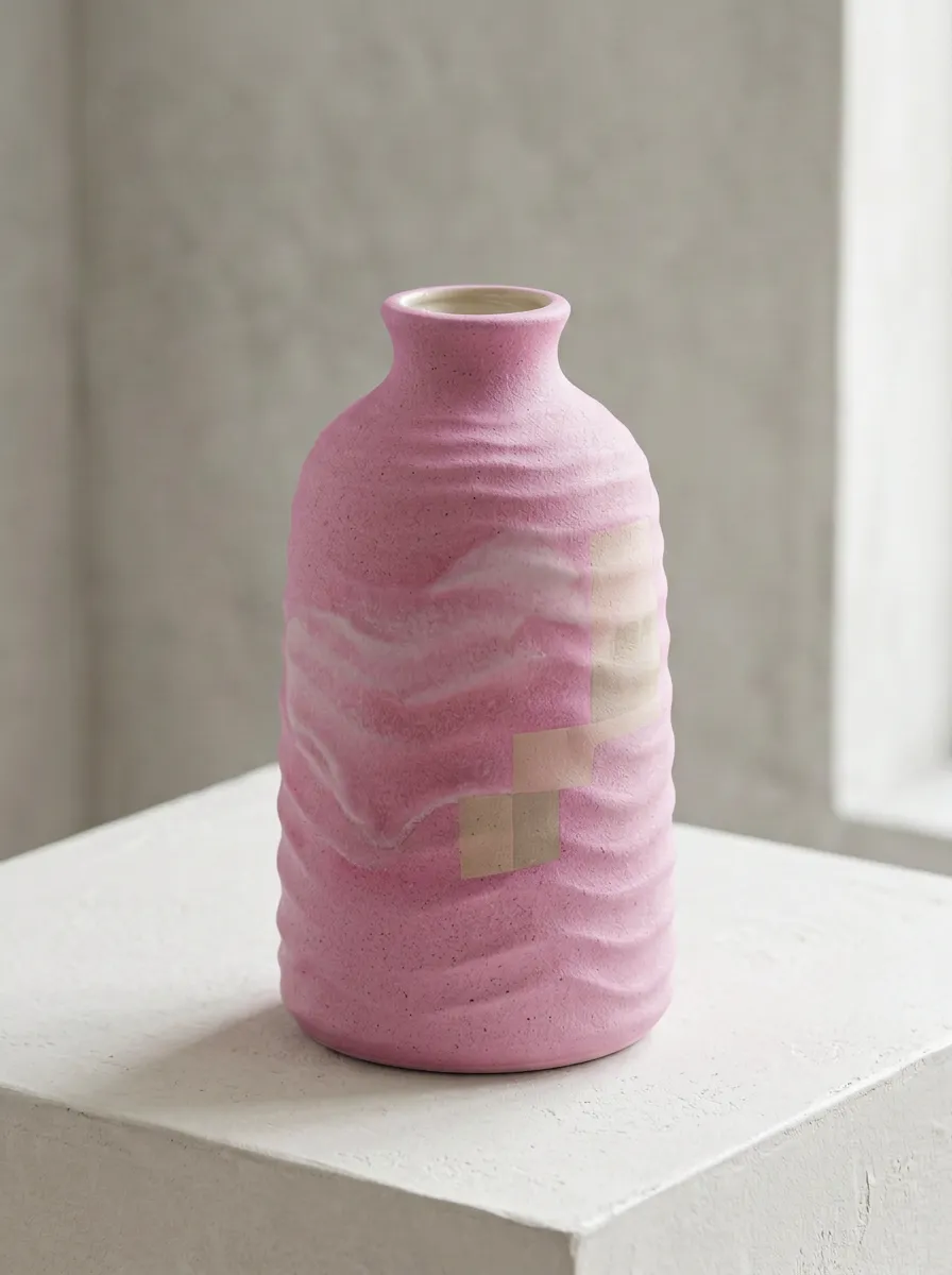 Calm Minimalist Geometric Pattern Printed Table Vase