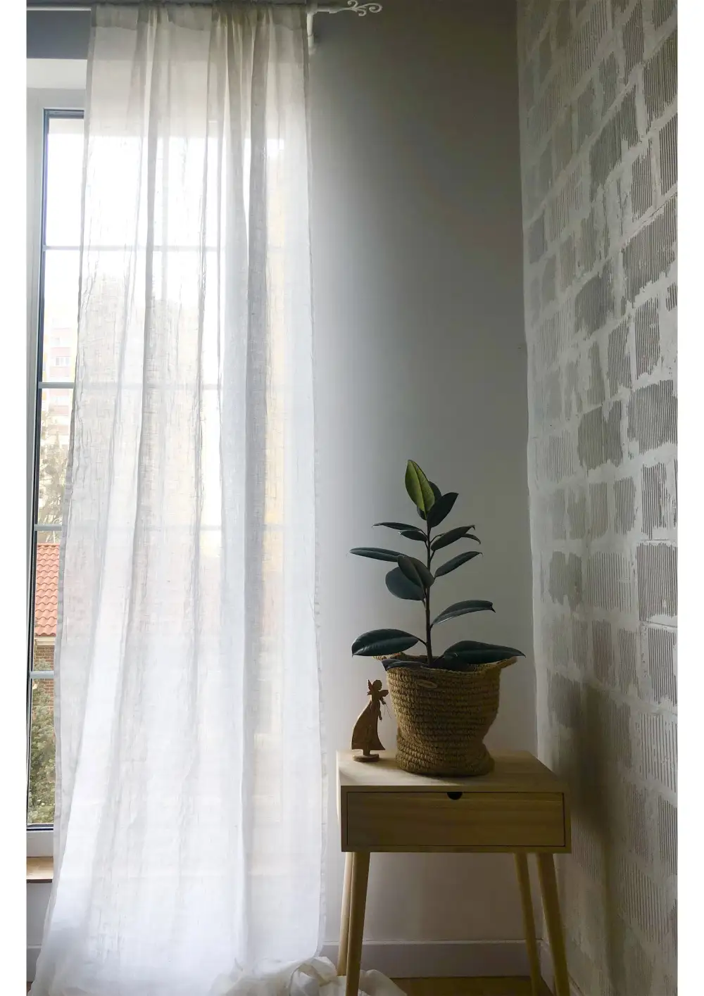 Sheer Rod Pocket Linen Curtain