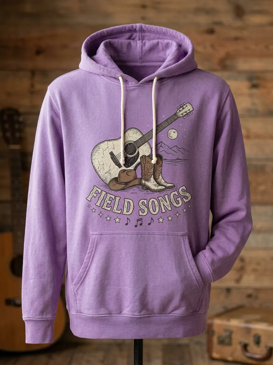 Cowboy-Boot Unisex Country Music Pullover Hoodie