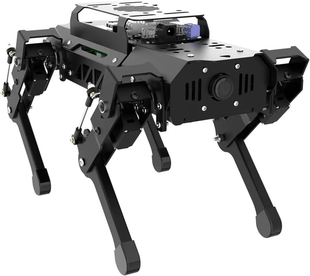 Robot Dog with Large AI Models AI Embodied Intelligence ROS Robotic Dog Vision Scene Voice Understanding SLAM Mapping Navigation Bionic Quadruped Robot, Ultimate Kit & RaspberryPi5 8GB