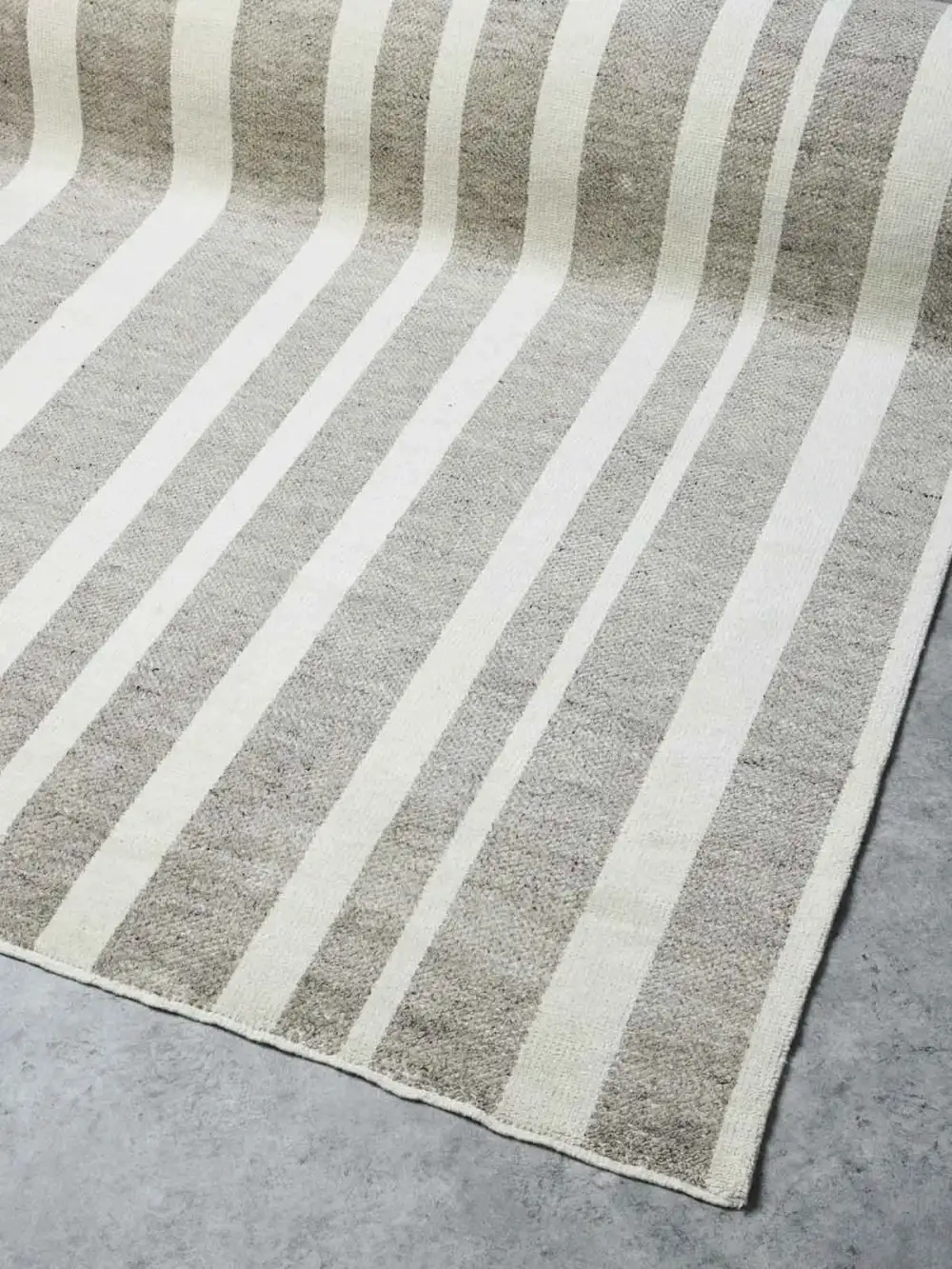 Wool Striped Contemporary Relaxed Area Rug