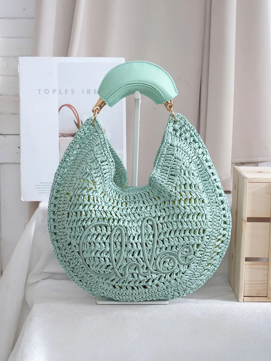 Alexa Hand-Woven Crescent Bag