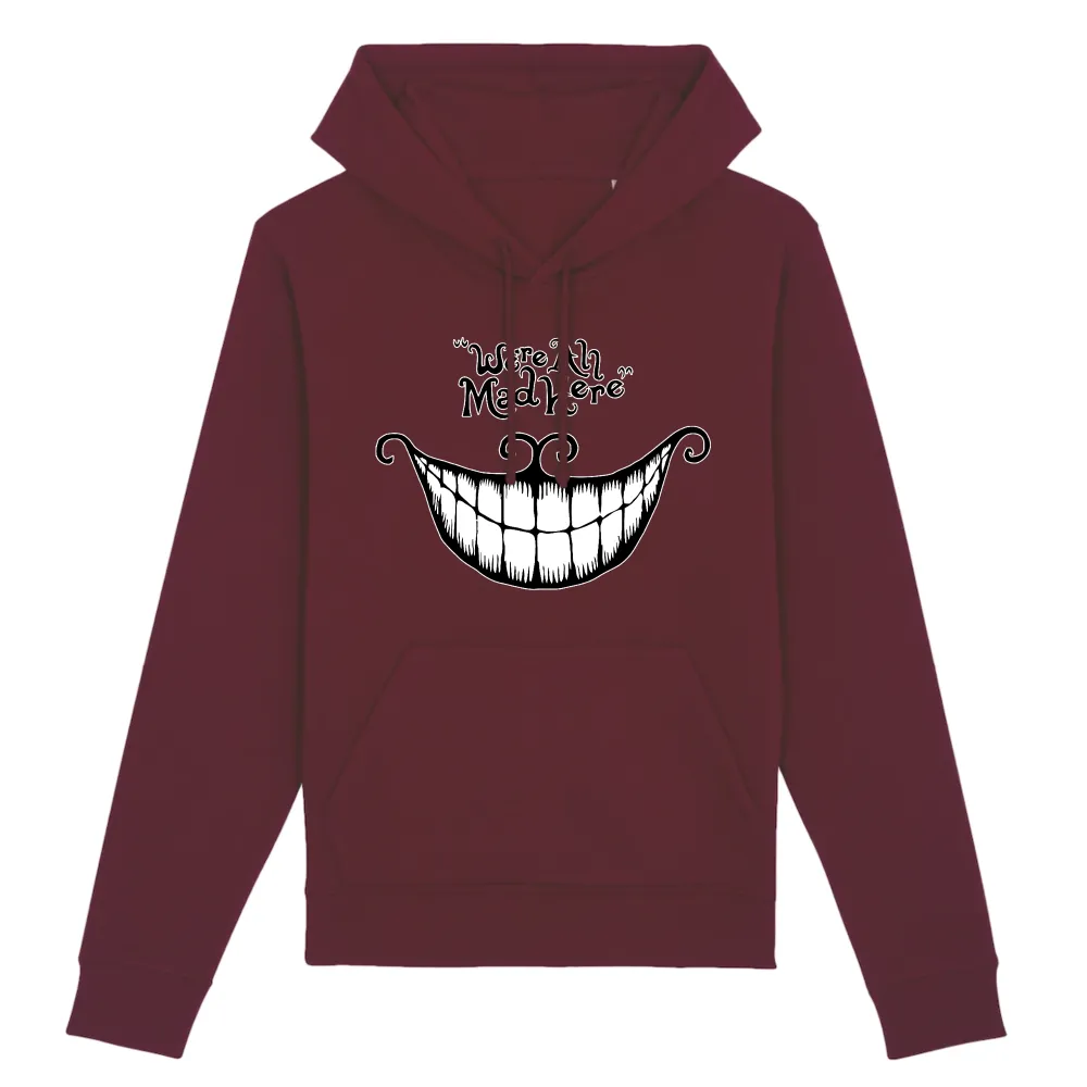 Grinning Cat Graphic Pullover Hoodie