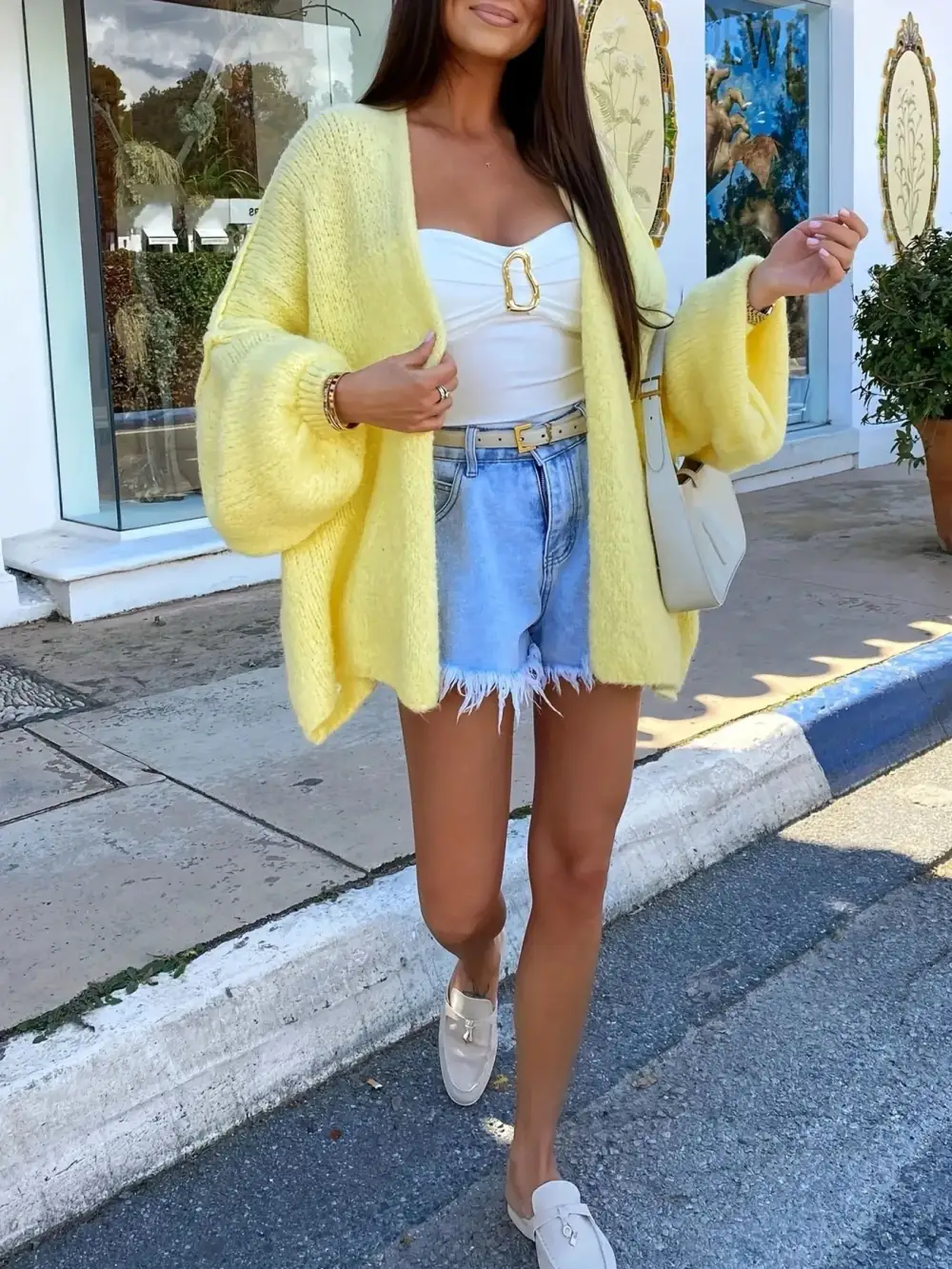 Open Front Modern Cardigan