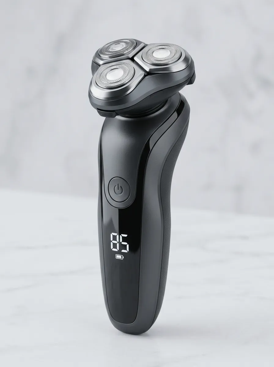 Rotary 3D Floating-Blade LED Display Electric Shaver for Daily Grooming