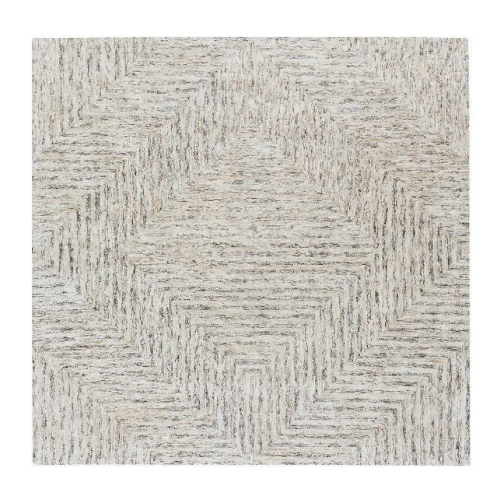 Textured Wool Blend Square Carpet