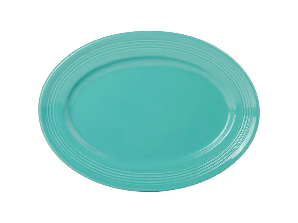 Concentric Pattern Oval Platter