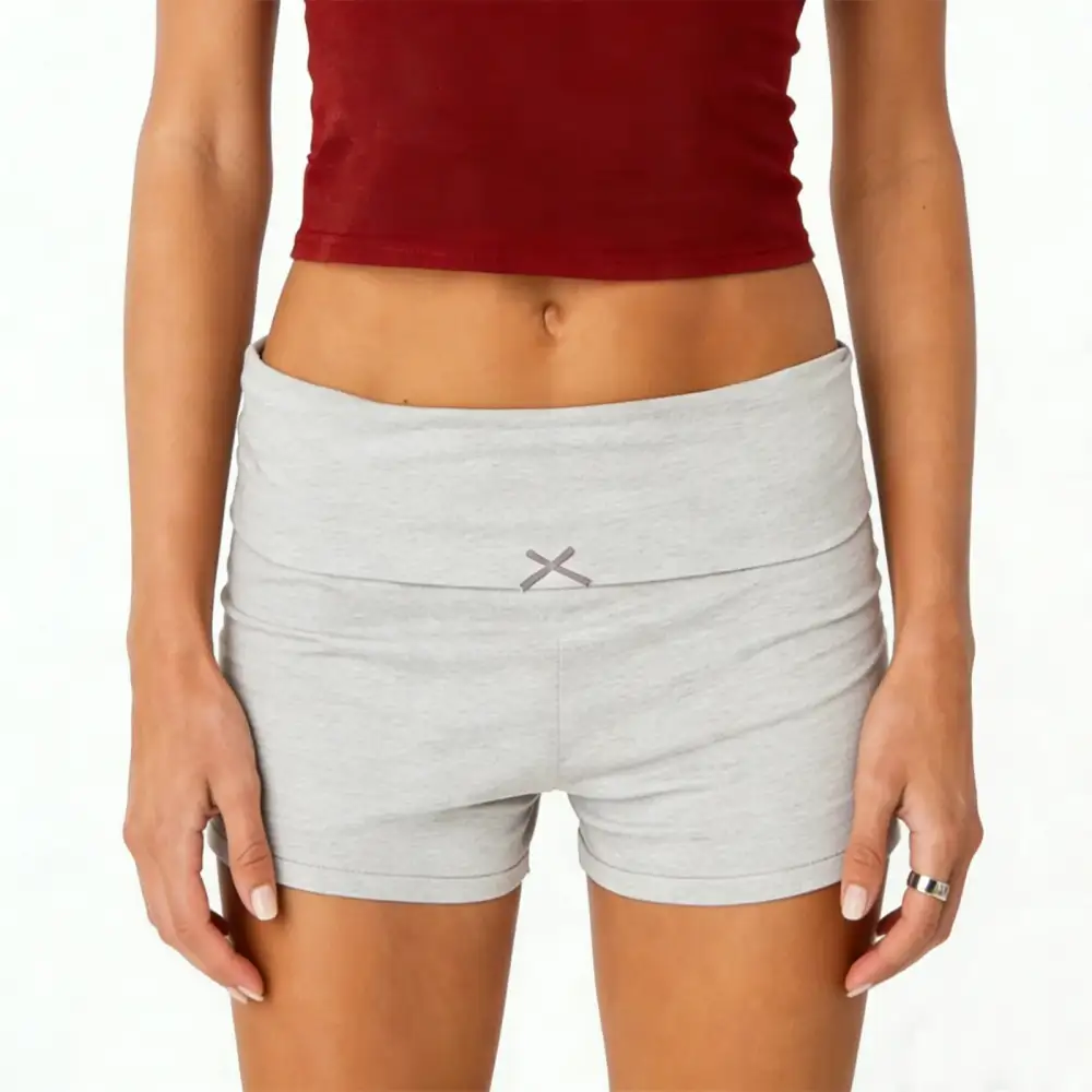 Low-Rise Bow-Detail Shorts