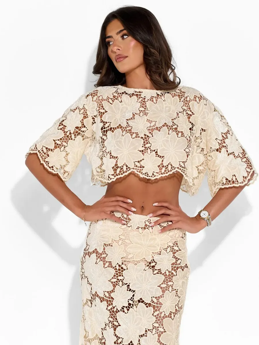 Seraphina Floral Lace Two-Piece Set
