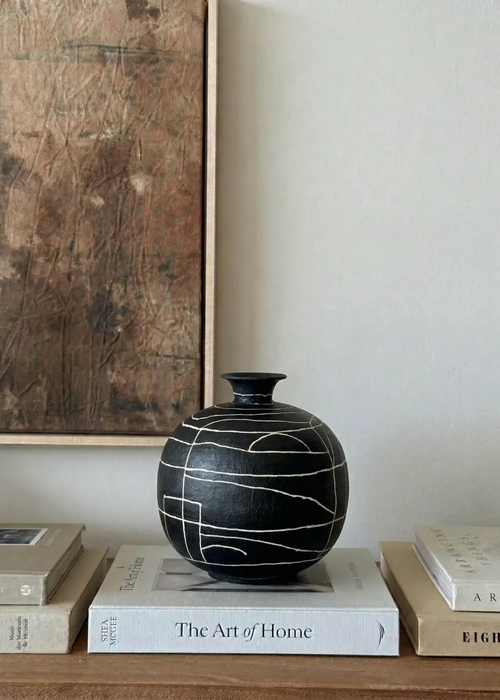 Dune Obsidian Vase Black Small