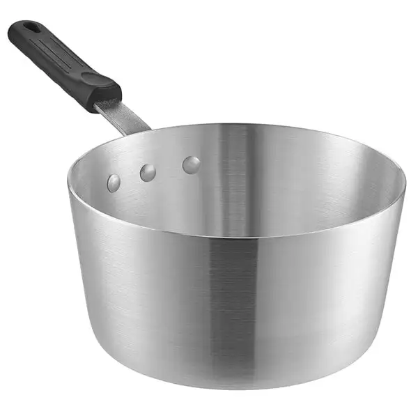 Low-Profile Tapered Aluminum Sauce Pan with Silicone Handle
