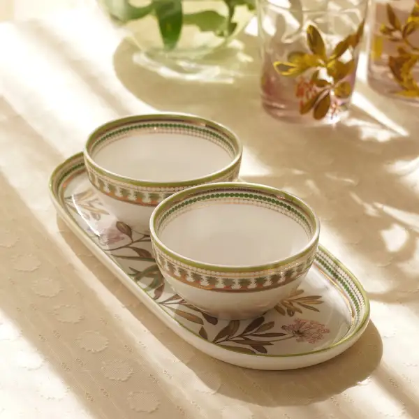 Green Porcelain Serving Set