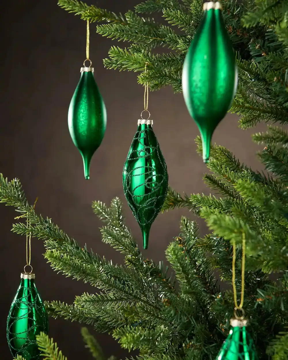 Glass Teardrop Bauble Set