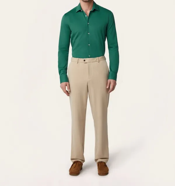 Knit Non-Iron Shirt North Sea Green