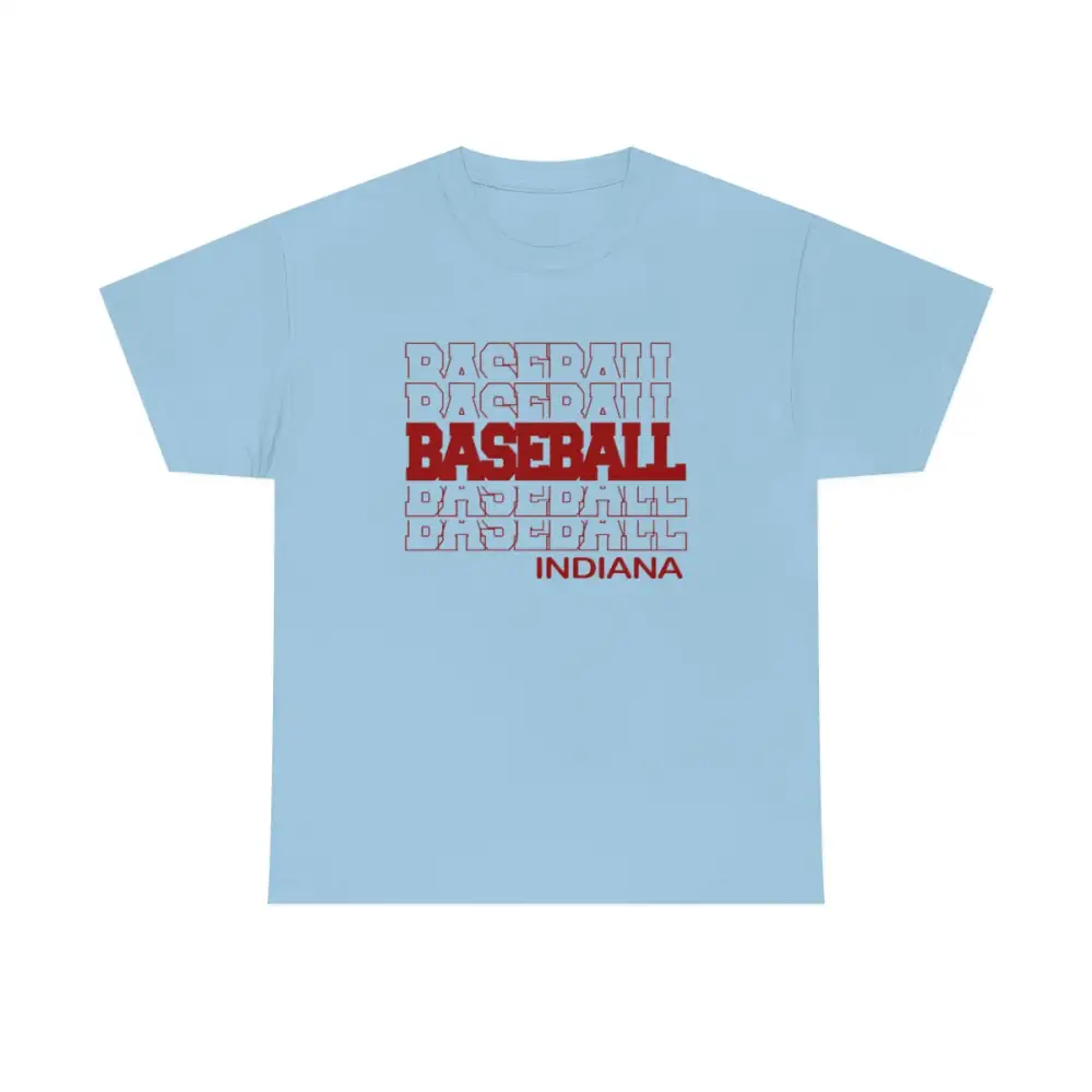Baseball Indiana in Modern Stacked Lettering