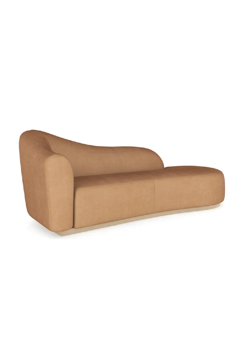 Sculptural Velvet Chaise Lounge