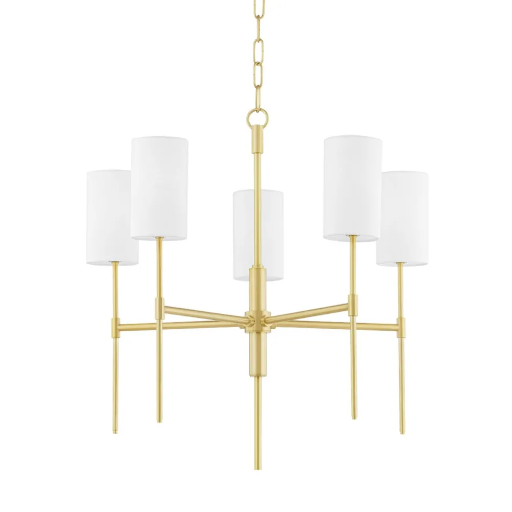 Linen Shade Ceiling Chandelier