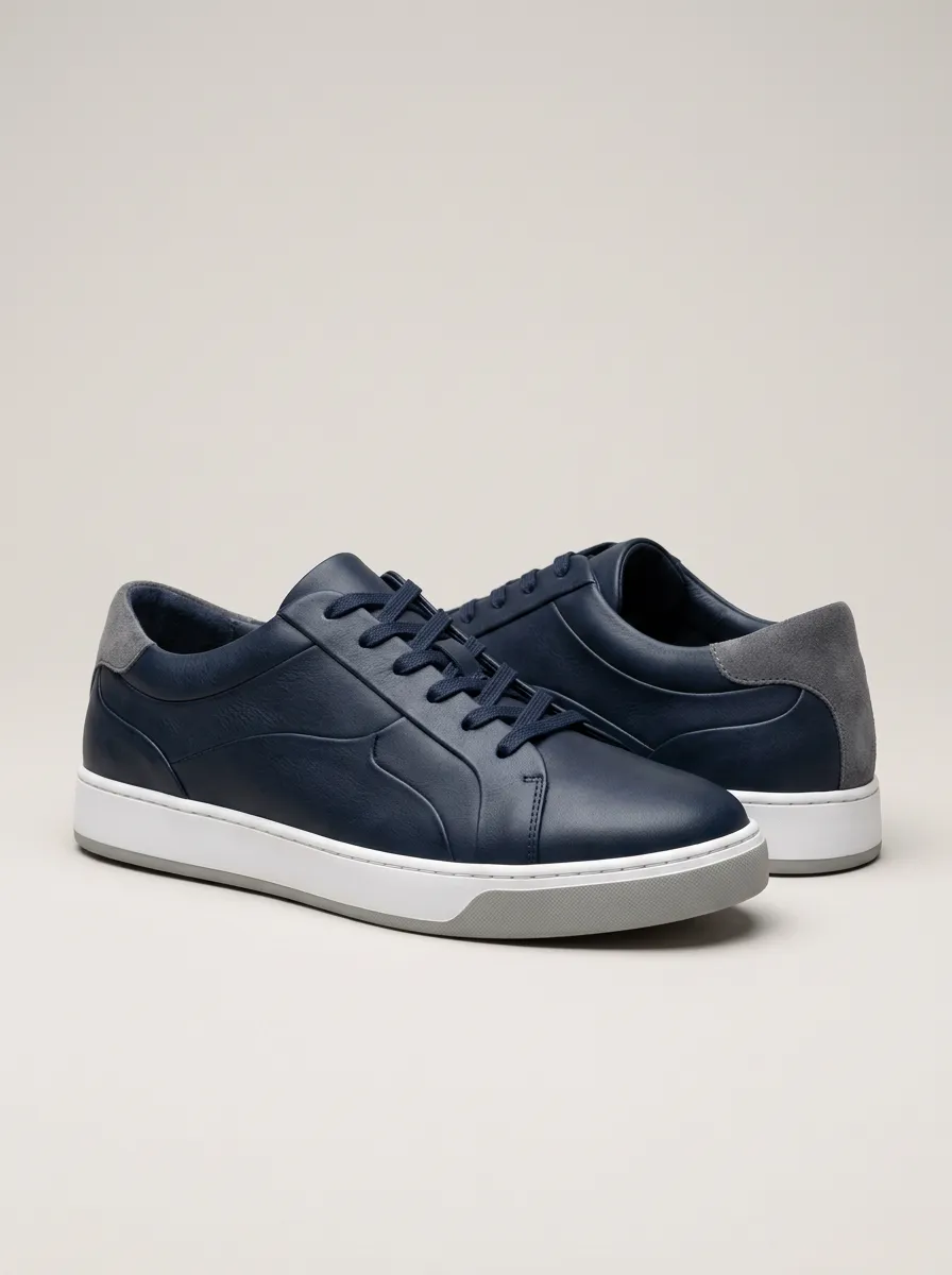 Men's Suede Heel Minimalist Printed Casual Shoes
