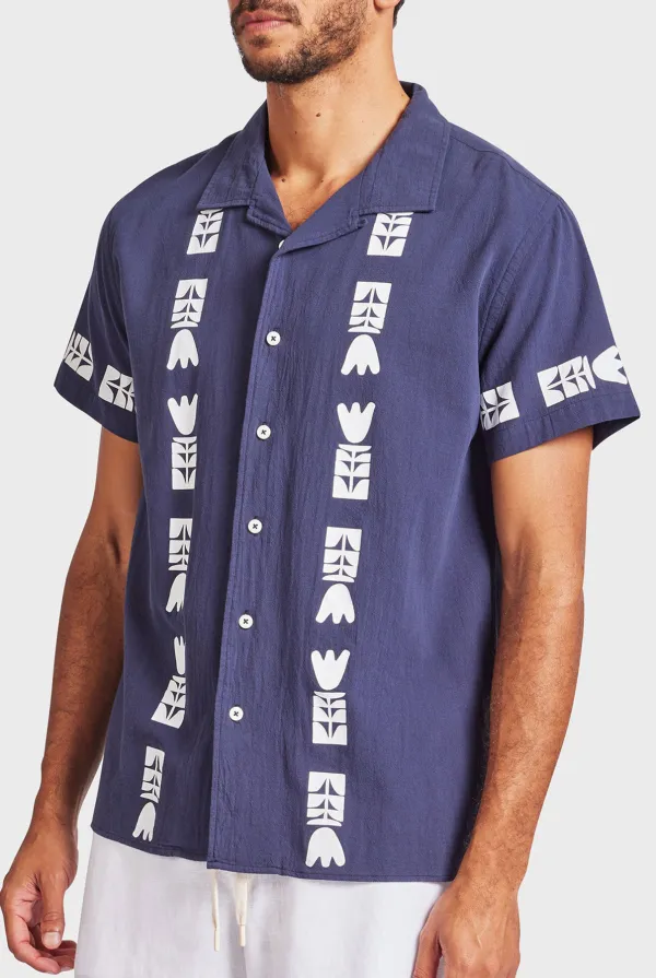 Casual Vacation Camp Collar Short Sleeve Shirt