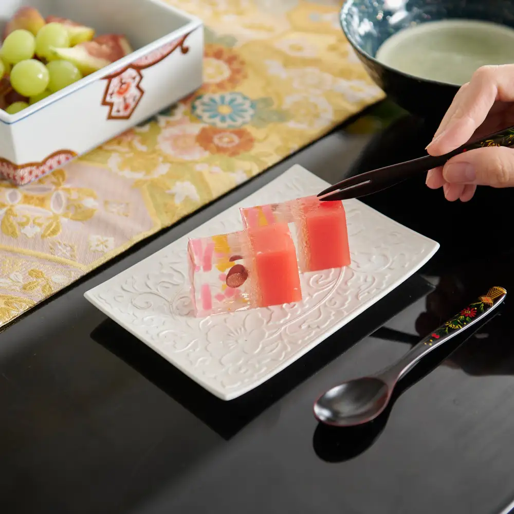 Rectangular Floral Side Plate