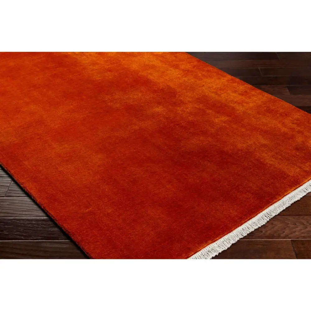 Hand-Loomed Wool Fringe Square Carpet
