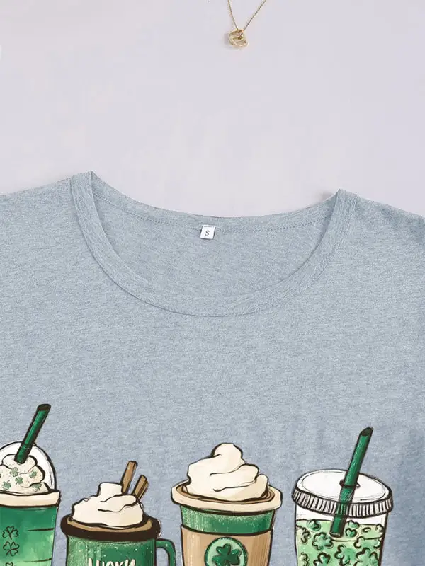 Weekend Round-Neck Collared Short-Sleeve Knit T-Shirt