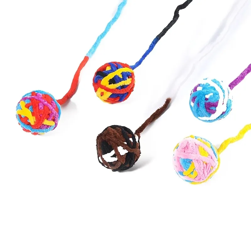 3 Pack Yarn Ball String Cat Toy
