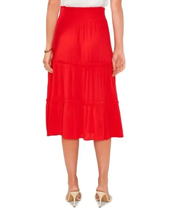 Tiered Smocked Pull On Skirt