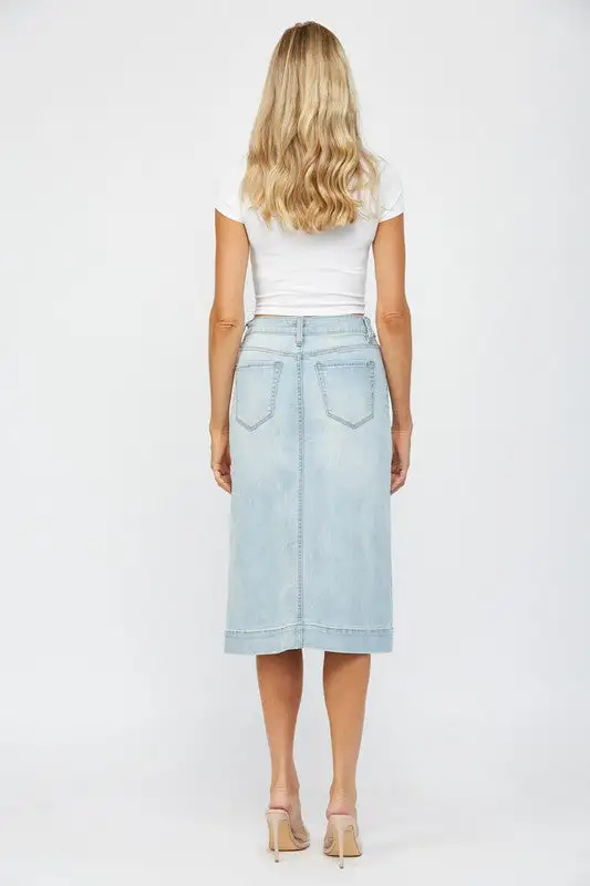 Denim High Rise Skirt