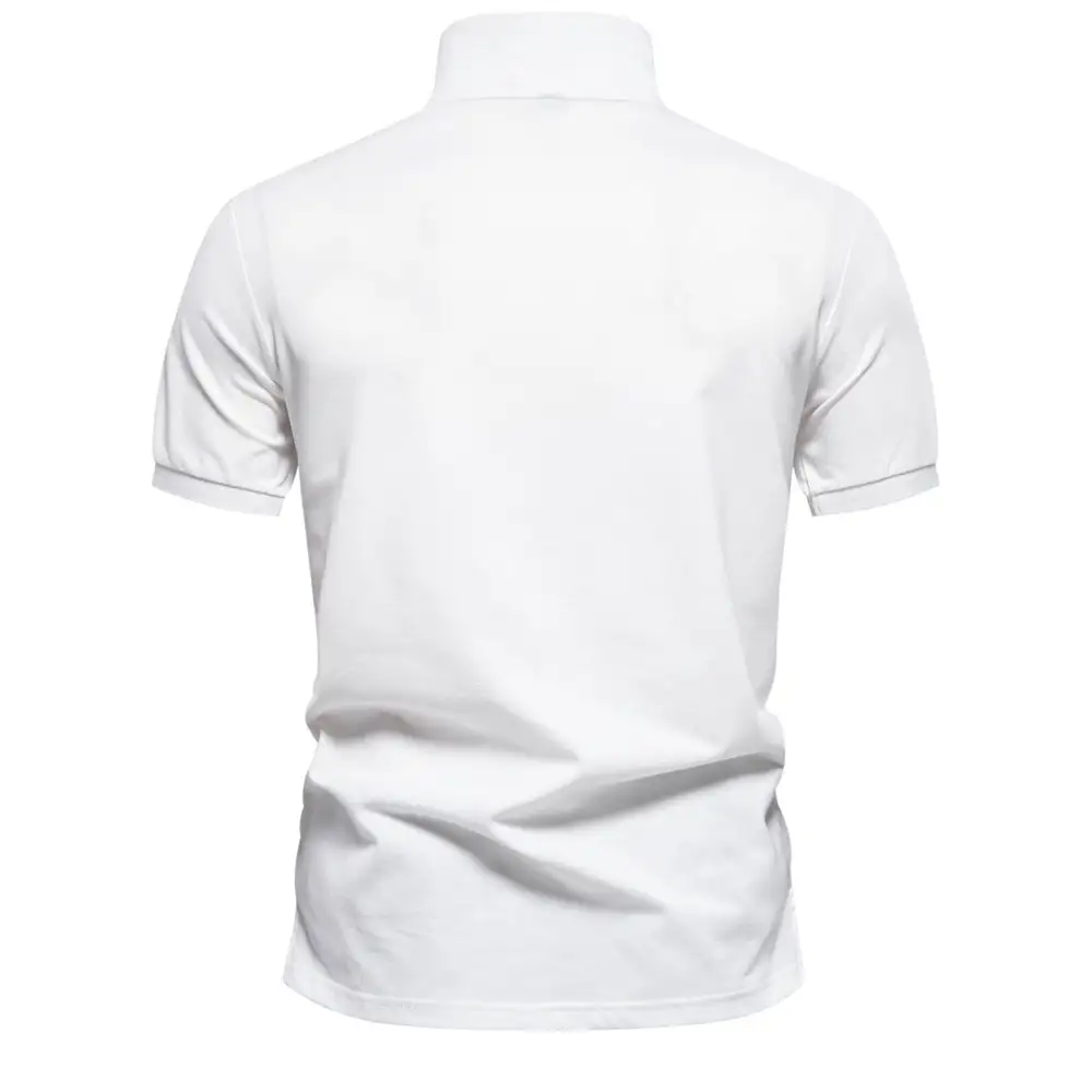 Men's Polo Shirt With Floral Gradient Pattern Classic Collar And Subtle Button Placket