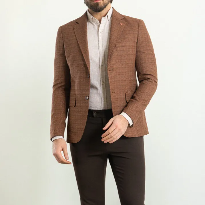 Sharp Slim Fit Plaid Blazer