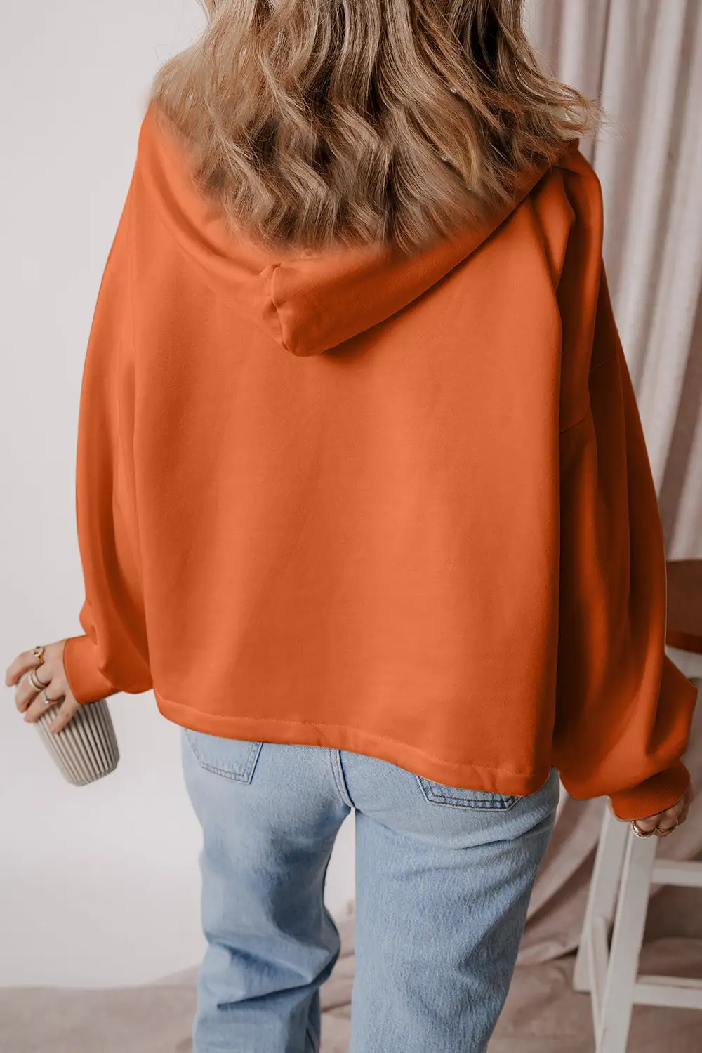 Half-Zip Pocketed Hoodie
