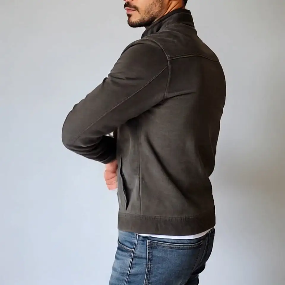 Buttoned Chore Zip Jacket